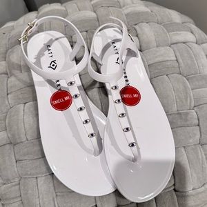 Katy Perry White Evil Eye Sandals